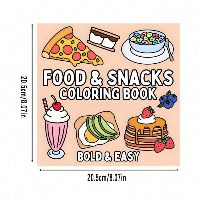 Food And Snacks Coloring Book - Yeni Yiyecek ve Atıştırmalık Temalı Boyama