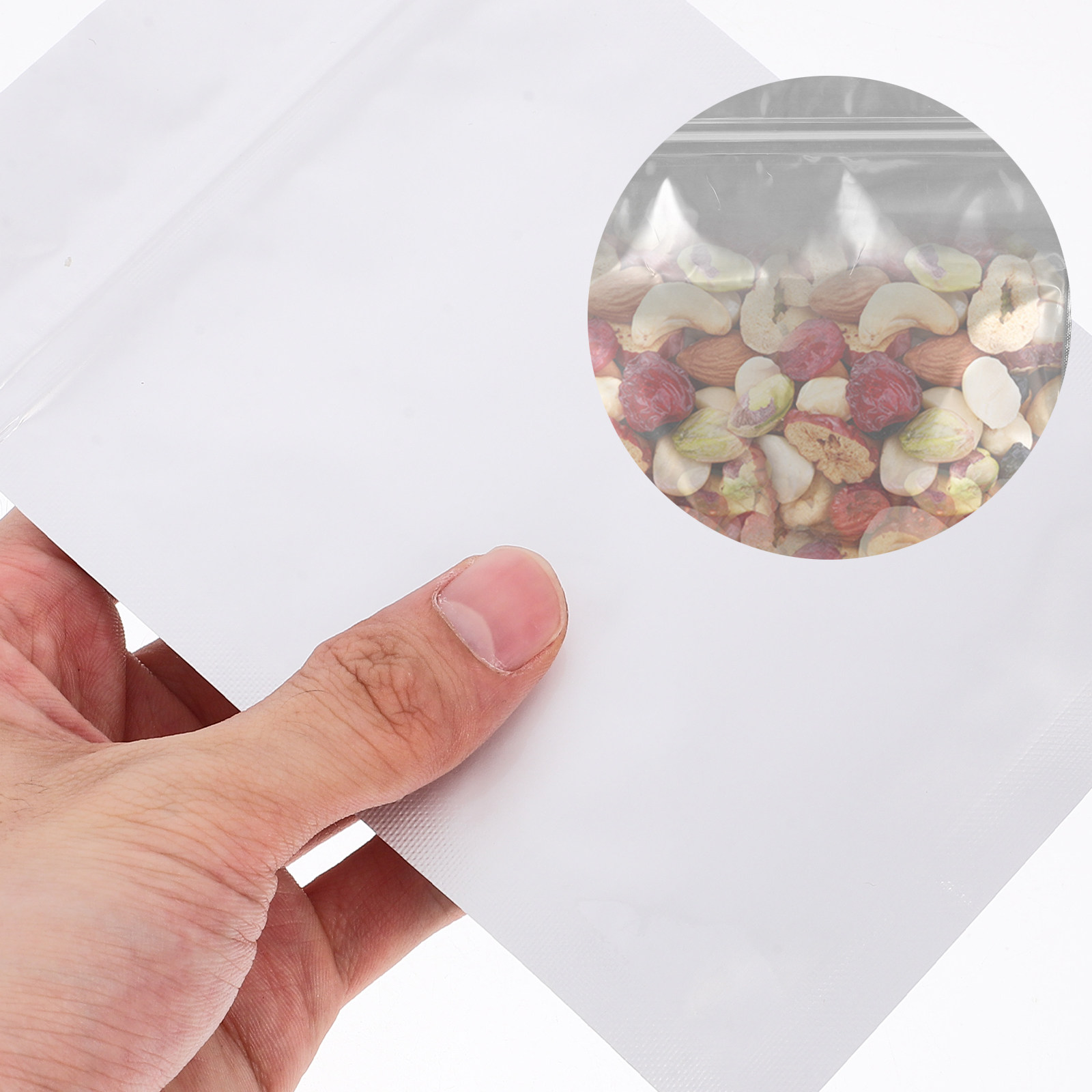 Food In Snacks - 50 Adet Hava Geçirmeyen Kapatılabilir Poşetler,