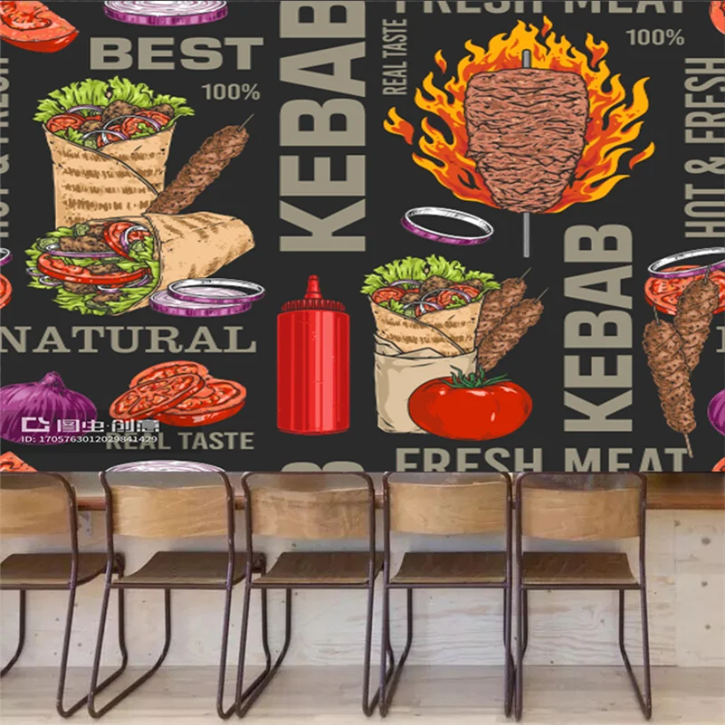 Food Snacks Background - Özel kebap Fast-food restoran arka plan