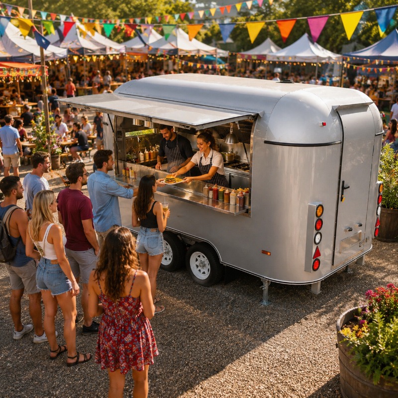 Food Truck With Snacks - Mutfak Donanımlı, Özelleştirilmiş Dondurma, Kahve, Bubble