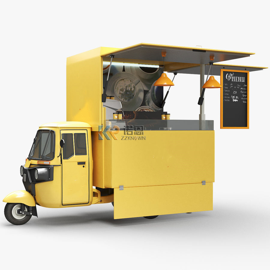 Food Truck With Snacks - Yeni Tasarım Sokak Elektrikli Üç Tekerlekli