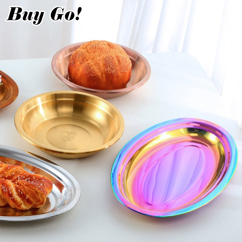 Food Snacks To Buy - 1/2 adet paslanmaz çelik gıda tabakları