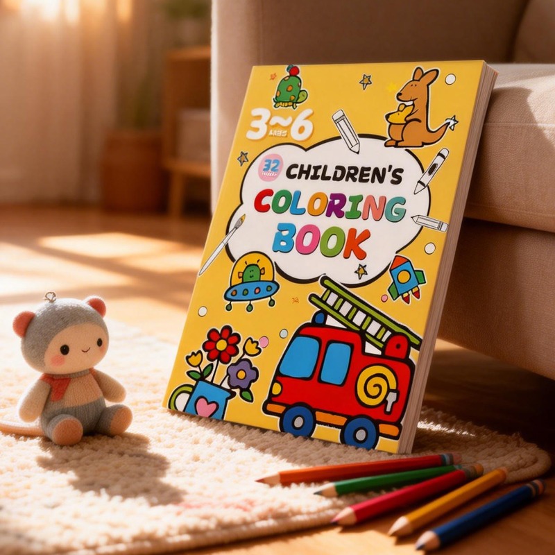 Food And Snacks Coloring Book - Çocuklar İçin Resimli Kitap, Renkli Kılıflar,