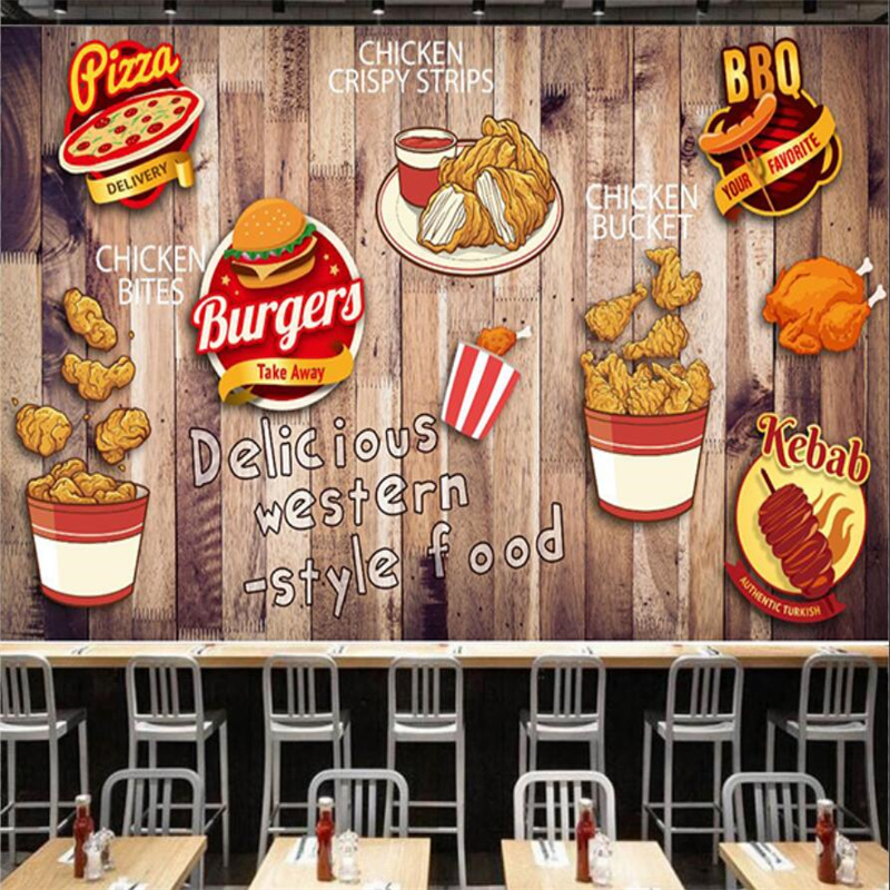 Özel Kızarmış Tavuk Burger Duv - Food Snacks Background incelemesi ve fiyatı