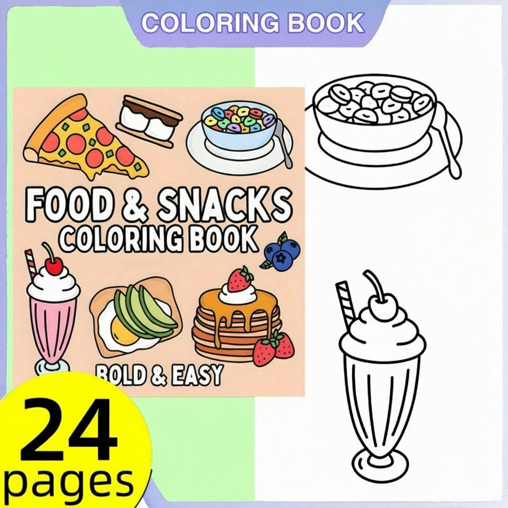 Yeni Yiyecek ve Atıştırmalık T - Food And Snacks Coloring Book incelemesi ve fiyatı
