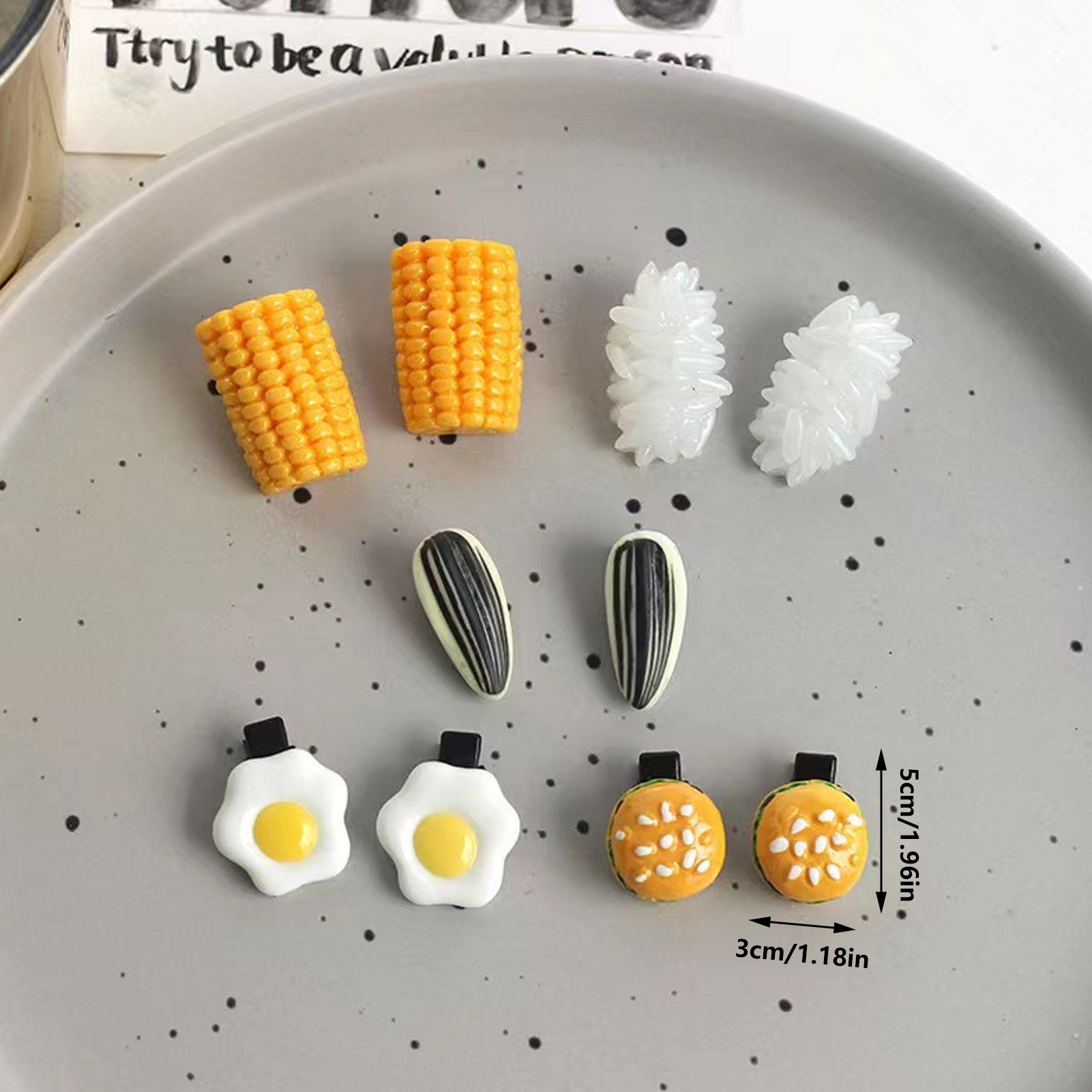 Mini Gıda Saç Tokası Seti Gerç - Food Snacks For Party incelemesi ve fiyatı