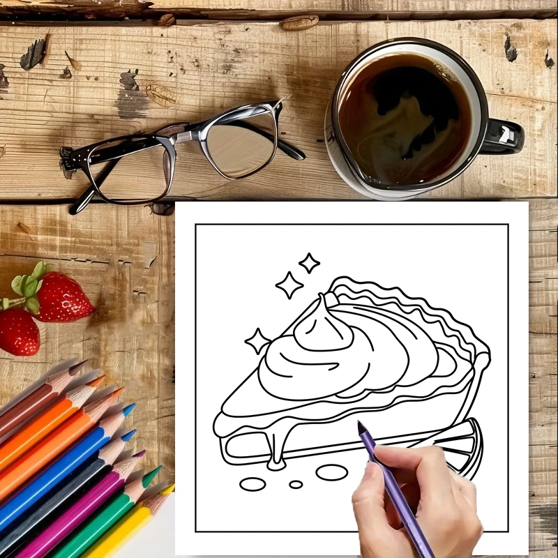 Yetişkinler için Kolay Yemek v - Food And Snacks Coloring Book incelemesi ve fiyatı