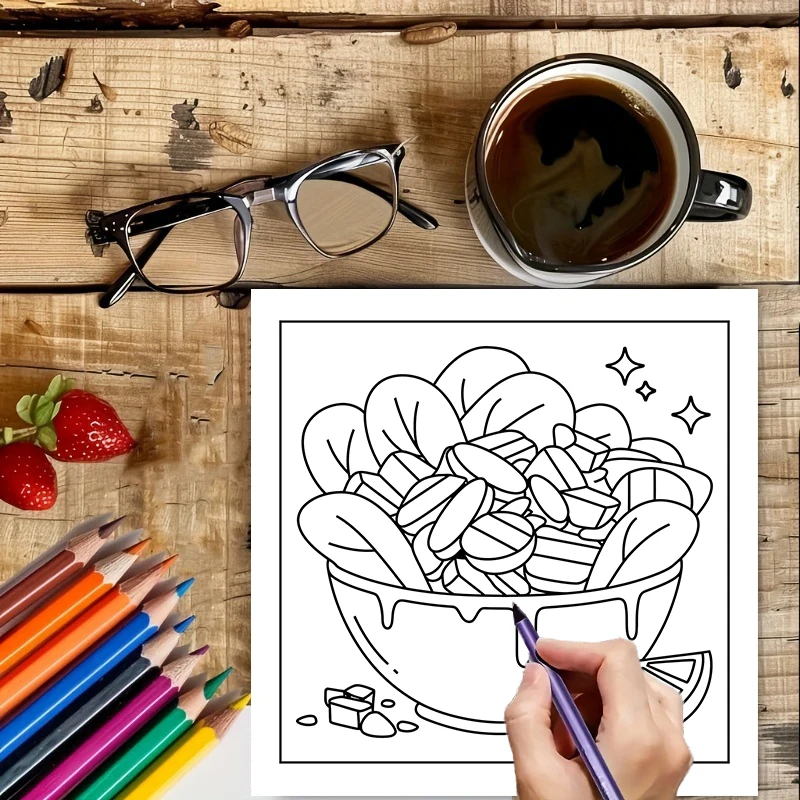 Yetişkinler için Kolay Yemek v - Food And Snacks Coloring Book incelemesi ve fiyatı