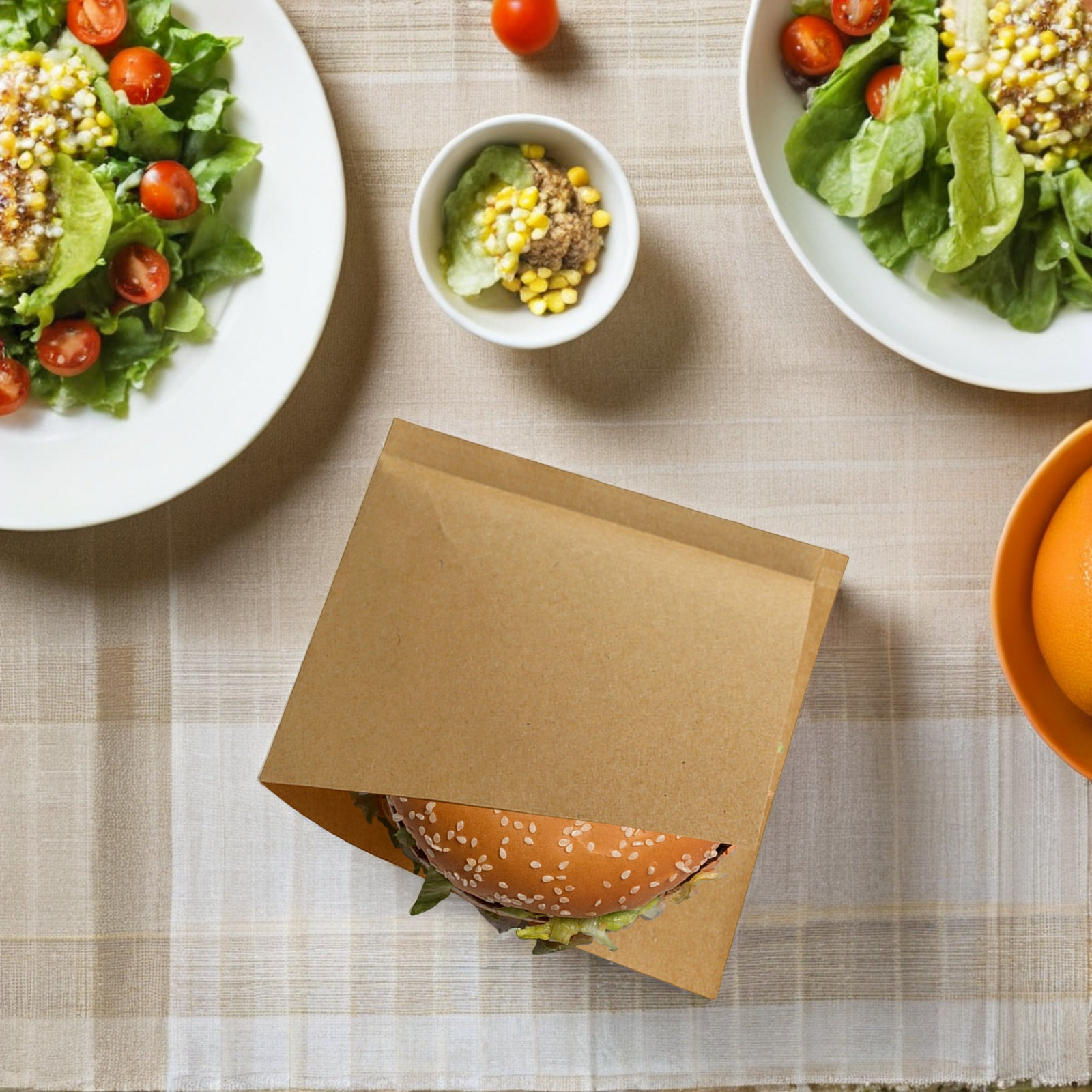 100 Adet Gıda Kraft Kağıdı Yağ - Food Snacks Quantity incelemesi ve fiyatı