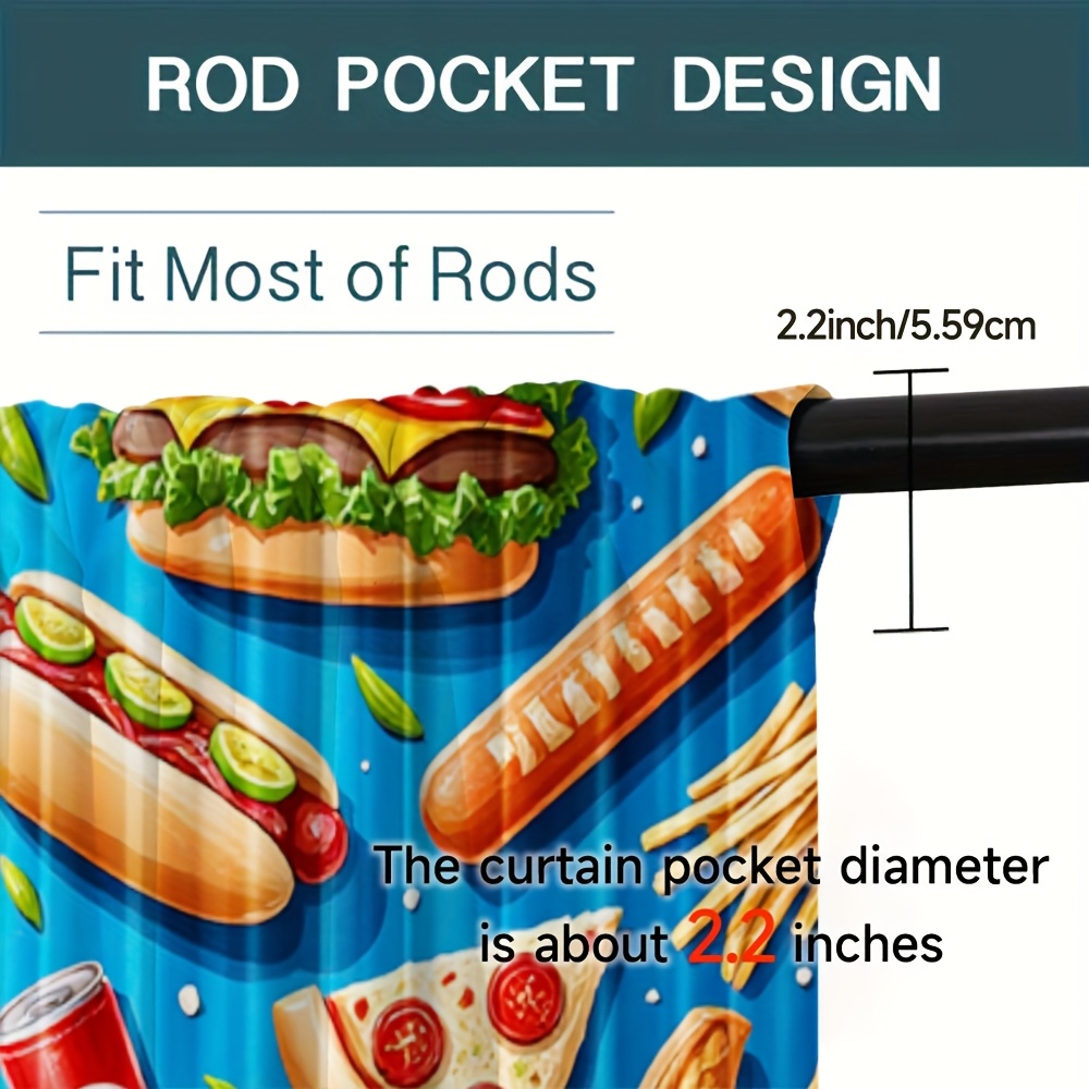 Fast Food Burger Pizza Perdesi - Food Snacks Background incelemesi ve fiyatı