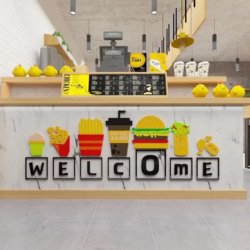 Yiyecek Temalı Duvar Çıkartmal - Food Snacks Background incelemesi ve fiyatı