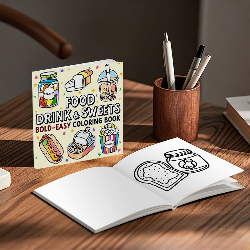 Yiyecekler, İçecekler ve Tatlı - Food And Snacks Coloring Book incelemesi ve fiyatı