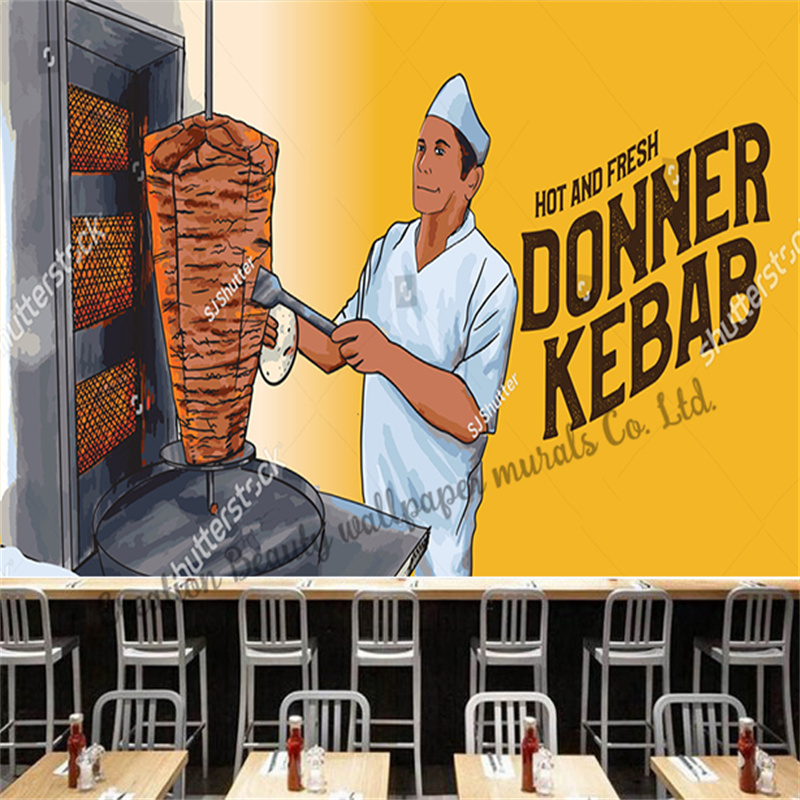 Özel Fast Food kebap duvar kağ - Food Snacks Background incelemesi ve fiyatı