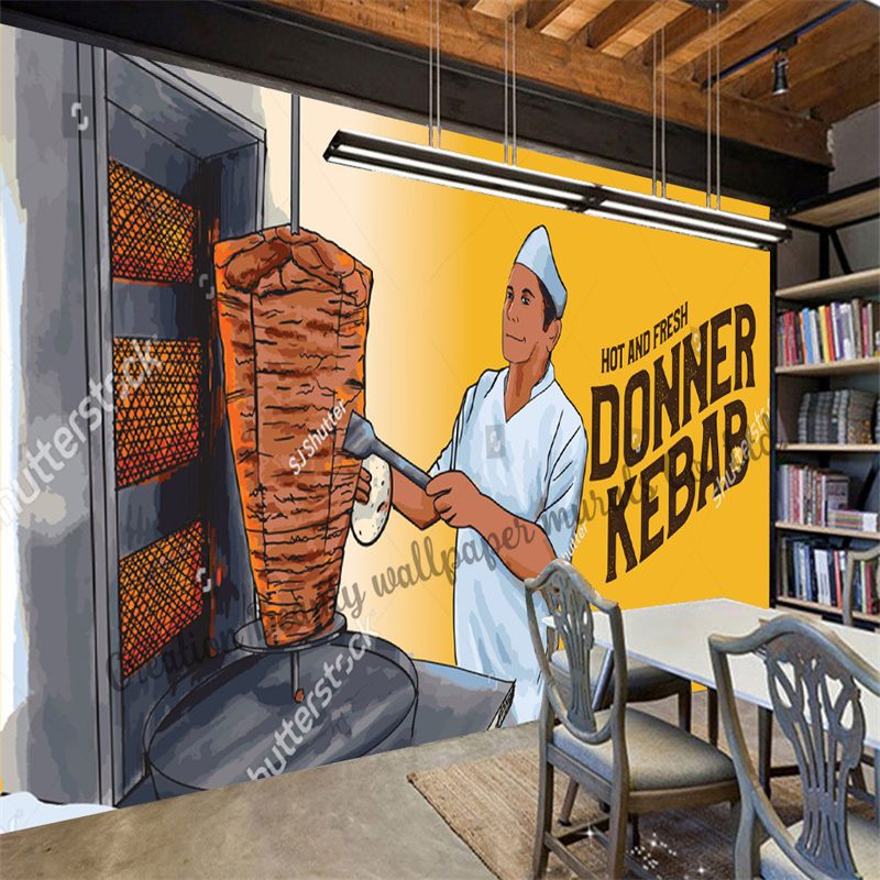 Özel Fast Food kebap duvar kağ - Food Snacks Background incelemesi ve fiyatı