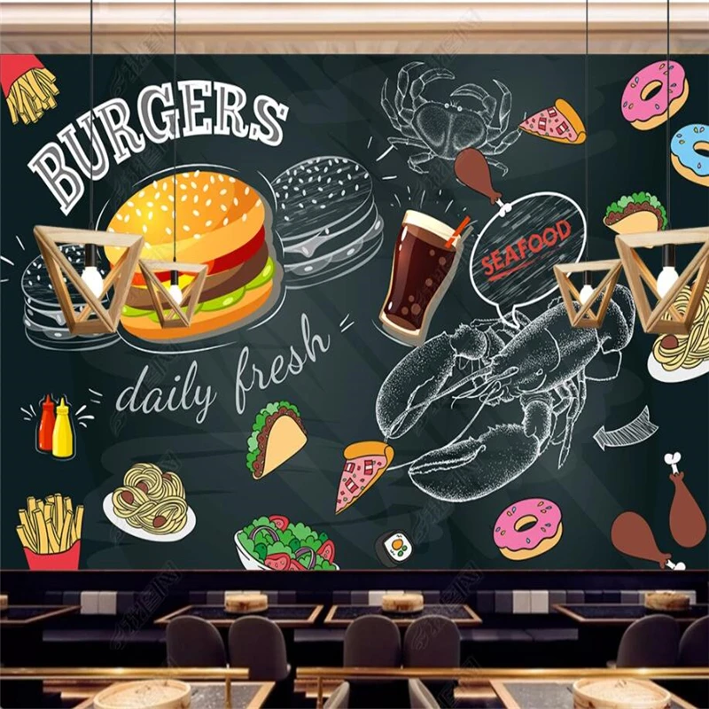Yazı Tahtası El Boyalı Burger  - Food Snacks Background incelemesi ve fiyatı