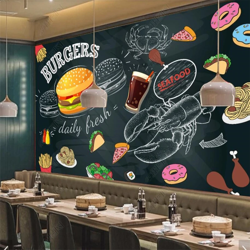 Yazı Tahtası El Boyalı Burger  - Food Snacks Background incelemesi ve fiyatı