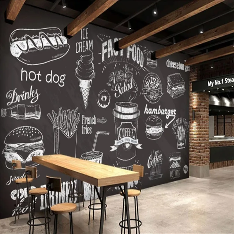 Özel El-boyalı Yazı Tahtası Fa - Food Snacks Background incelemesi ve fiyatı