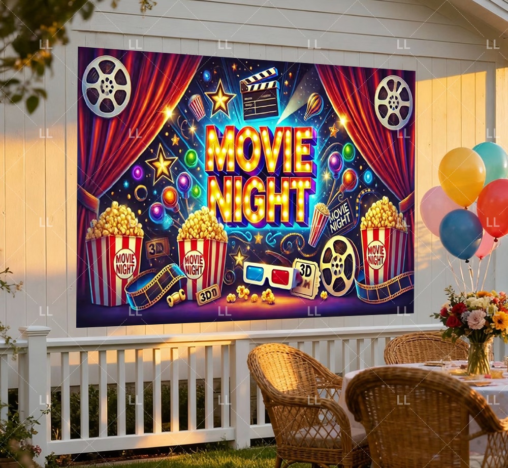 Vintage Sinema Film Gecesi Par - Food Snacks Background incelemesi ve fiyatı